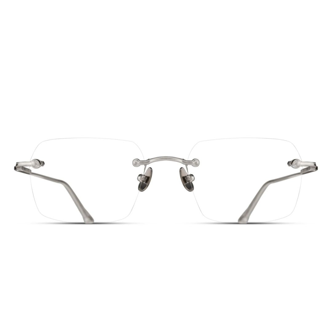 Matsuda M5008.Rx Rimless Silver Metal Eyeglasses With Adjustable Nose Pads