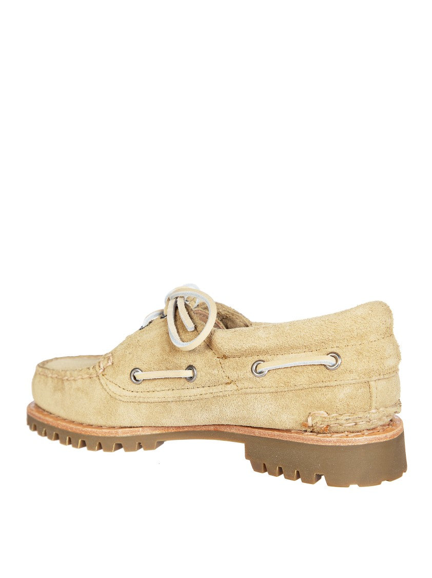 Timberland Beige Laces Suede Moccasin Shoes
