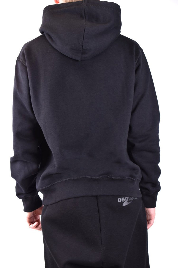 Dsquared2 Black Cotton Hoodie