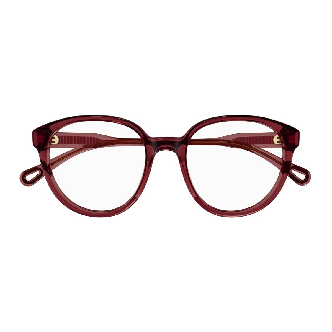 Chloé Ch0127o Rounded Burgundy Bio Acetate Eyeglasses