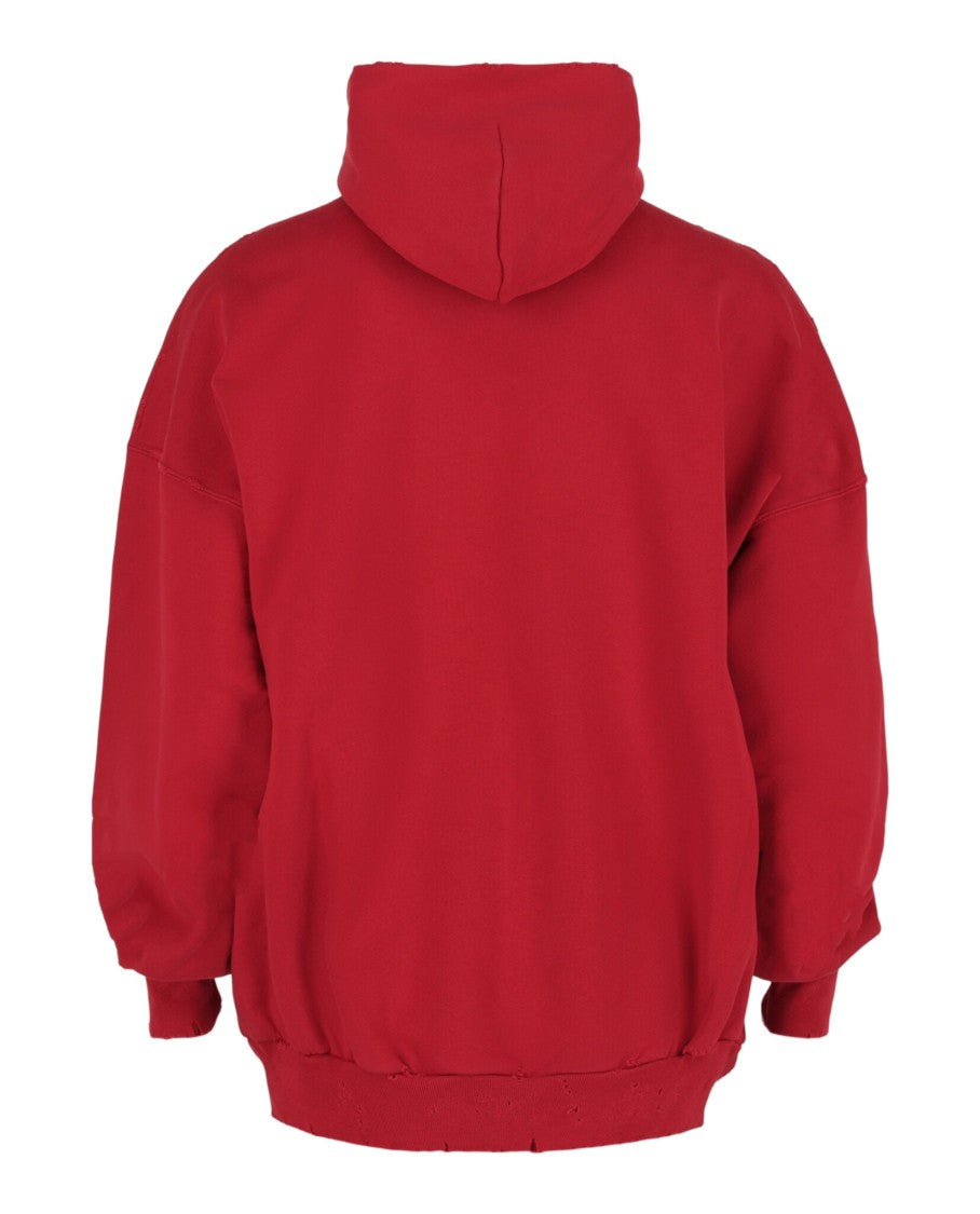 Balenciaga Oversized Red Hoodie With Valentine's Mixtape Graphic