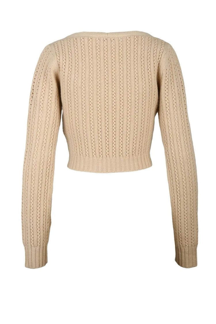 Max Mara Ifrem Short Sweater - Beige