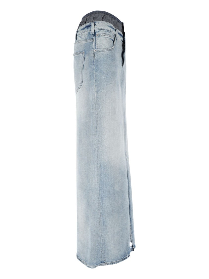 Maison Margiela Anonimity Of The Lining' Maxi Denim Skirt – Light Blue