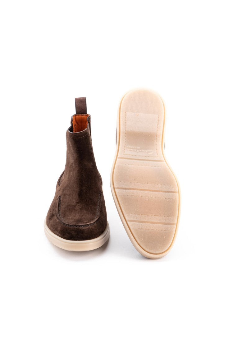 Santoni Handcrafted Suede Non-Slip Boots