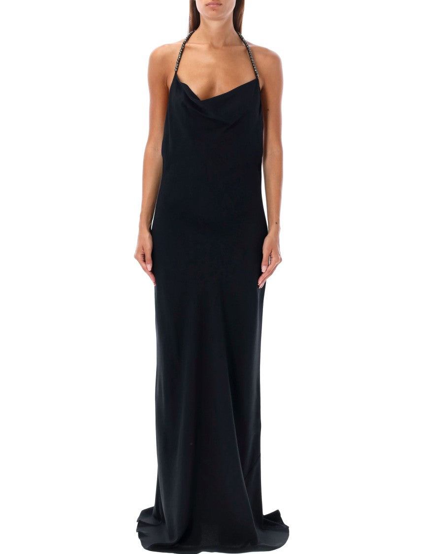 Stella Mccartney Crystal Straps Long Dress