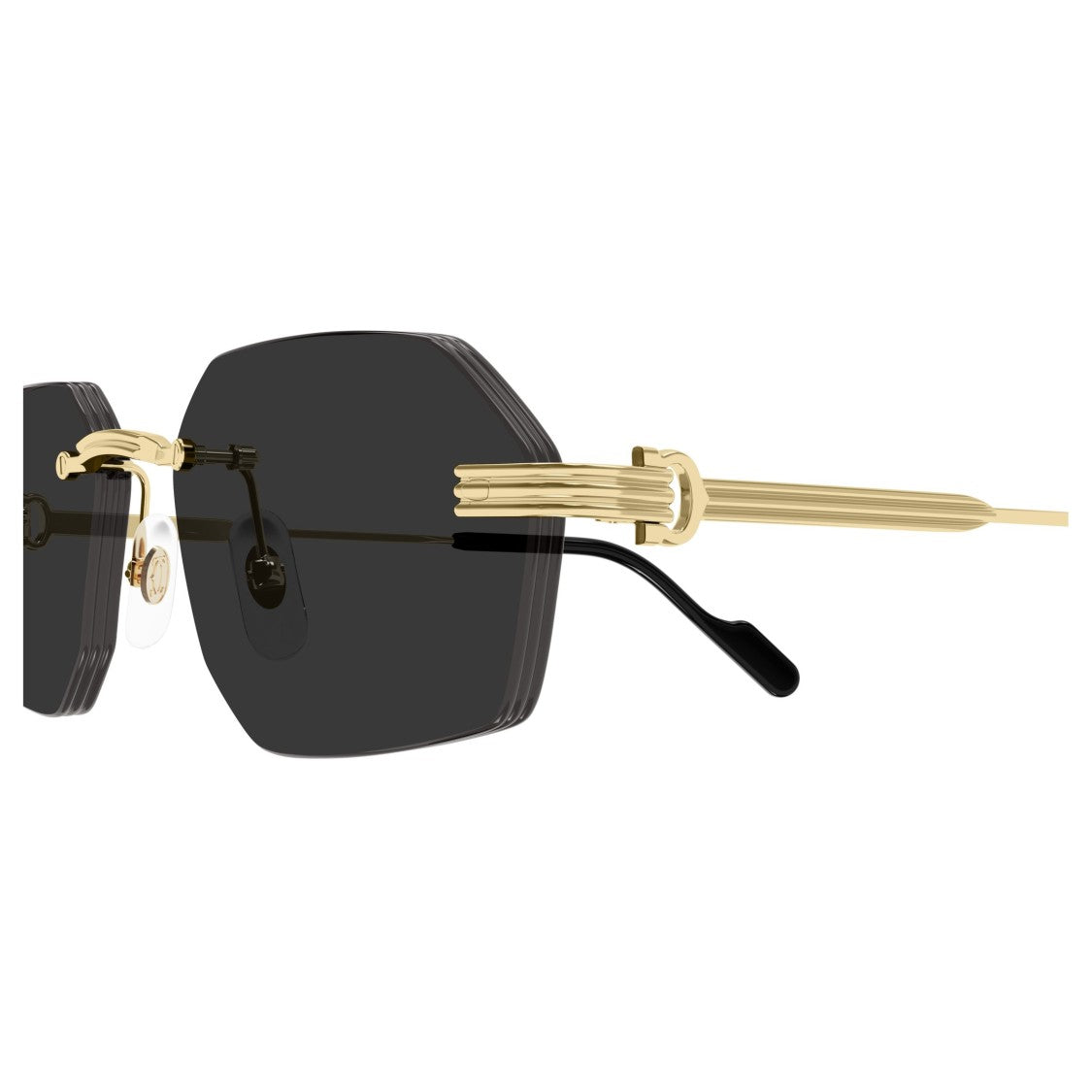 Cartier Rimless Octagonal Sunglasses With Gold-Toned Detailing