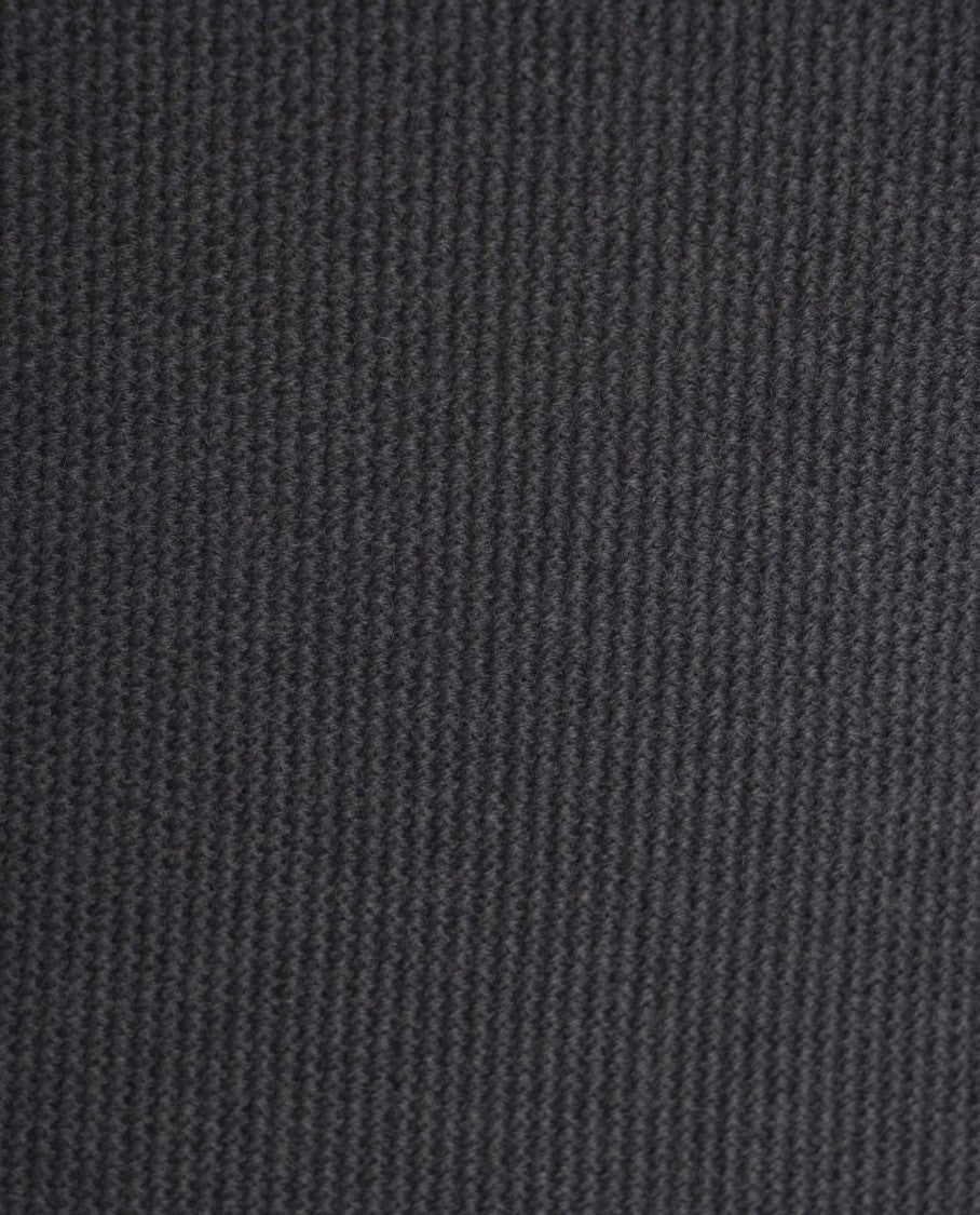 Hannes Roether High-Neck Virgin Wool Knit Sweater With Ribbed Texture