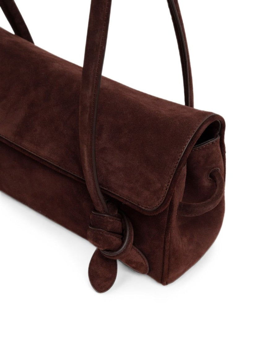 Jacquemus Elongated Rectangular Bag With Suede-Like Texture And Knot Detail