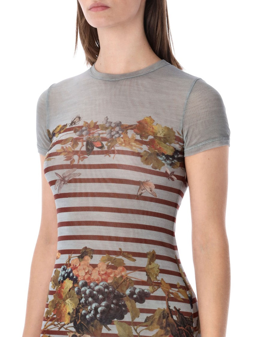 Jean Paul Gaultier Marinière Mesh Mini Dress