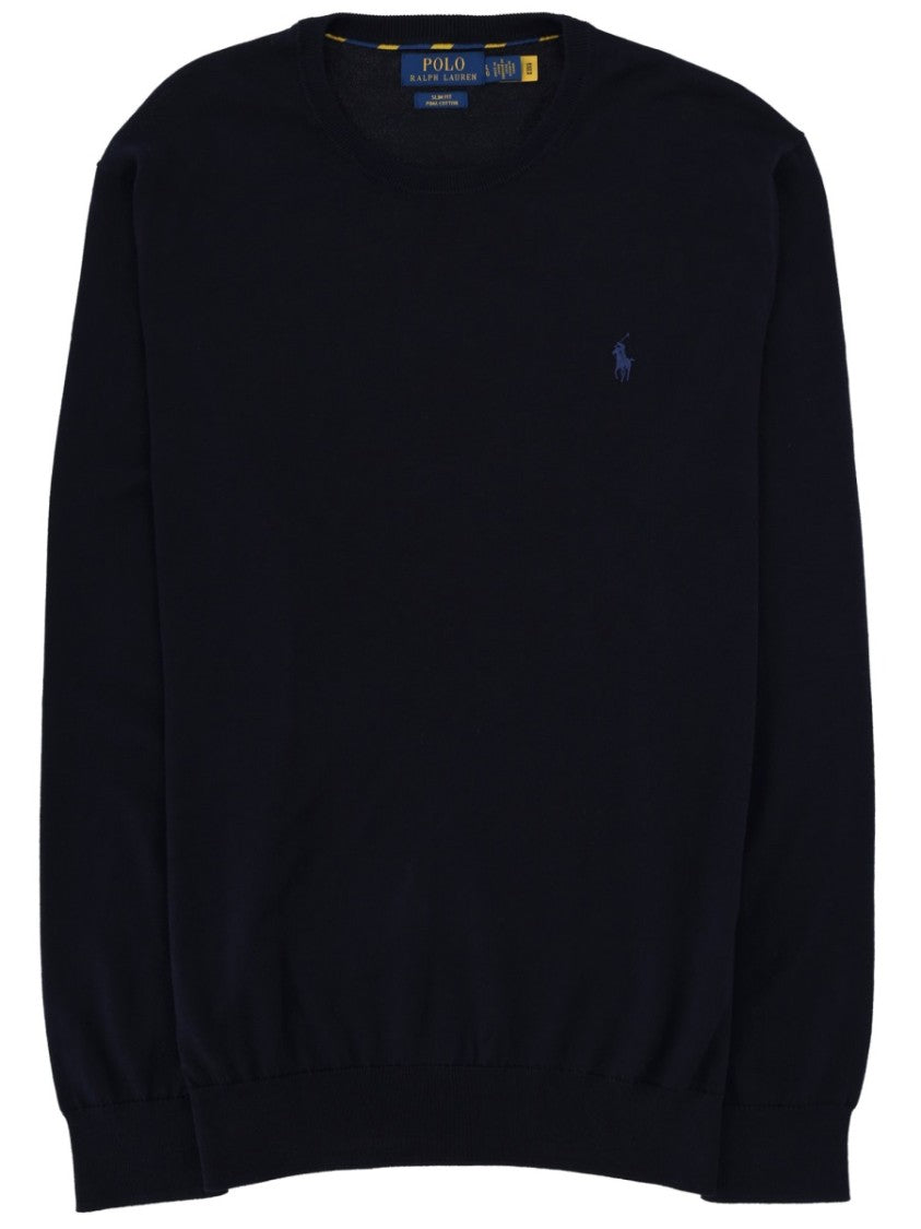Polo Ralph Lauren Neutrals Crewneck Logo Pima Cotton Sweatshirt