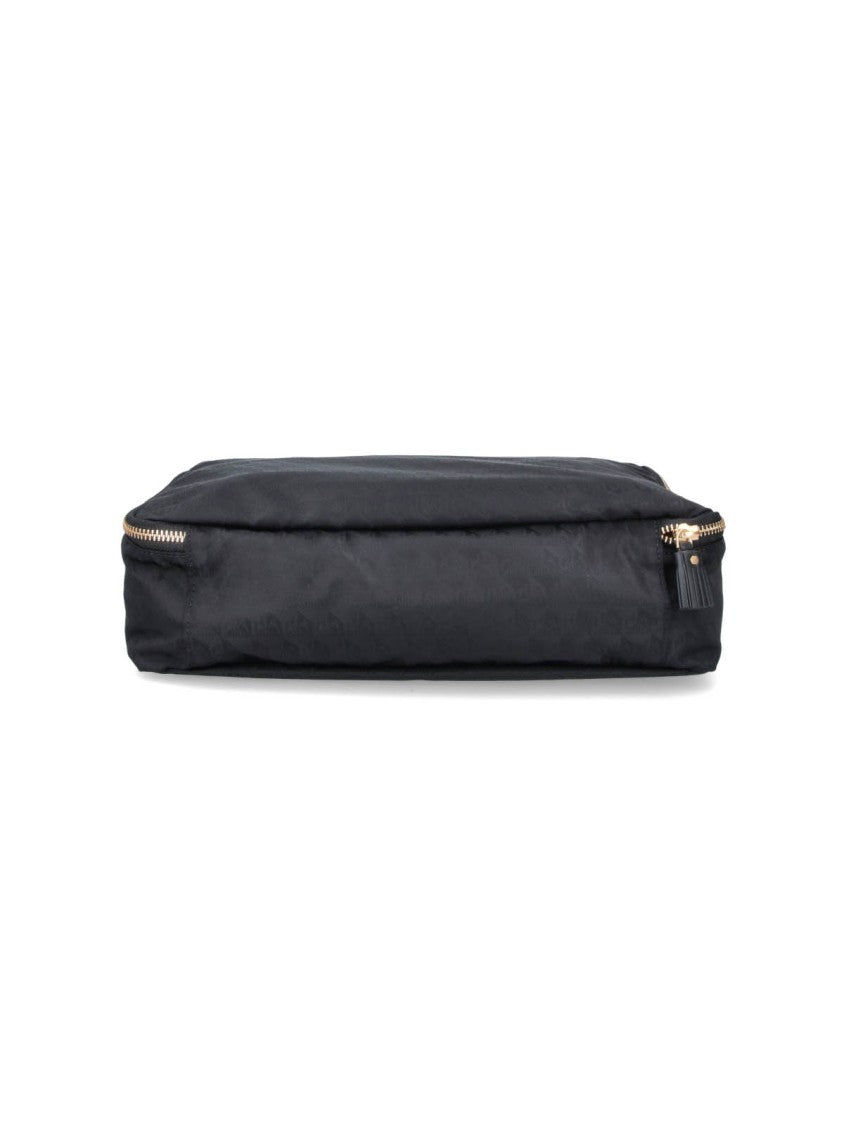 Anya Hindmarch Black Hair Kit Recycled Fabric Pouch