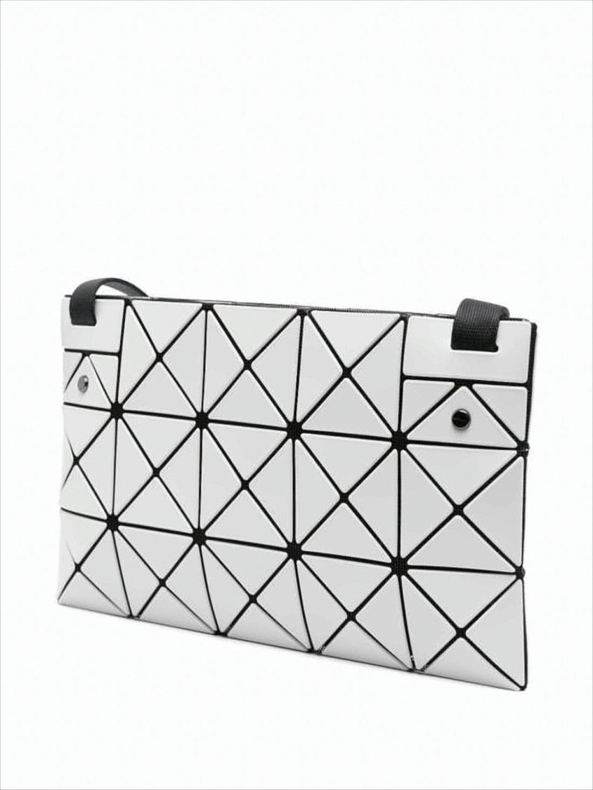 Baobao Geometric White Pvc Shoulder Bag With Adjustable Strap