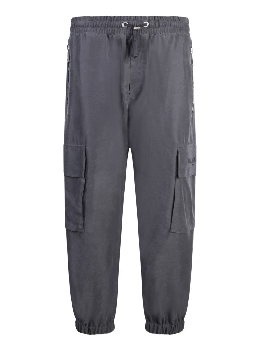 Balmain Black Cargo Trousers