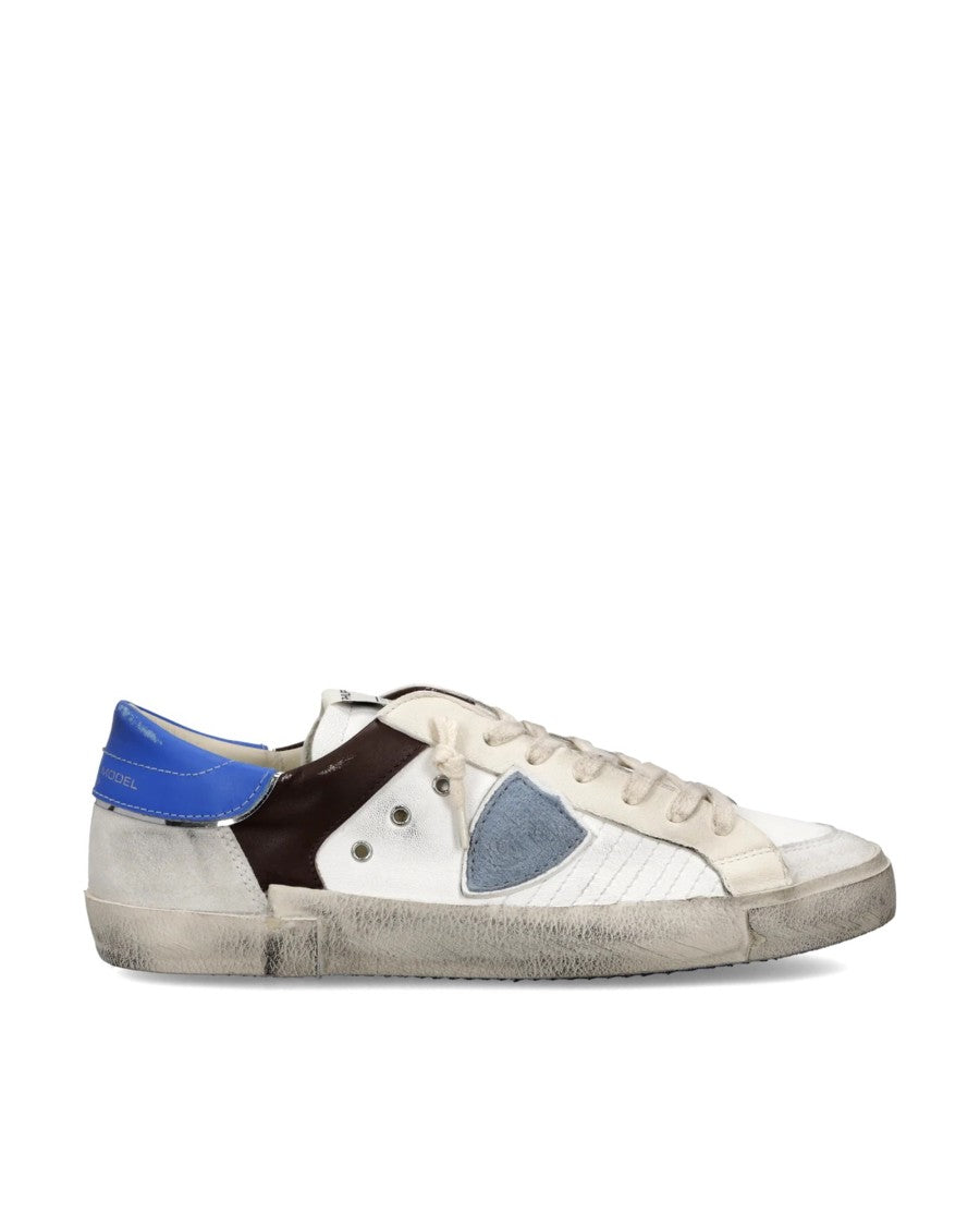 Philippe Model Prsx Low Man White/Brown/Blue Sneakers