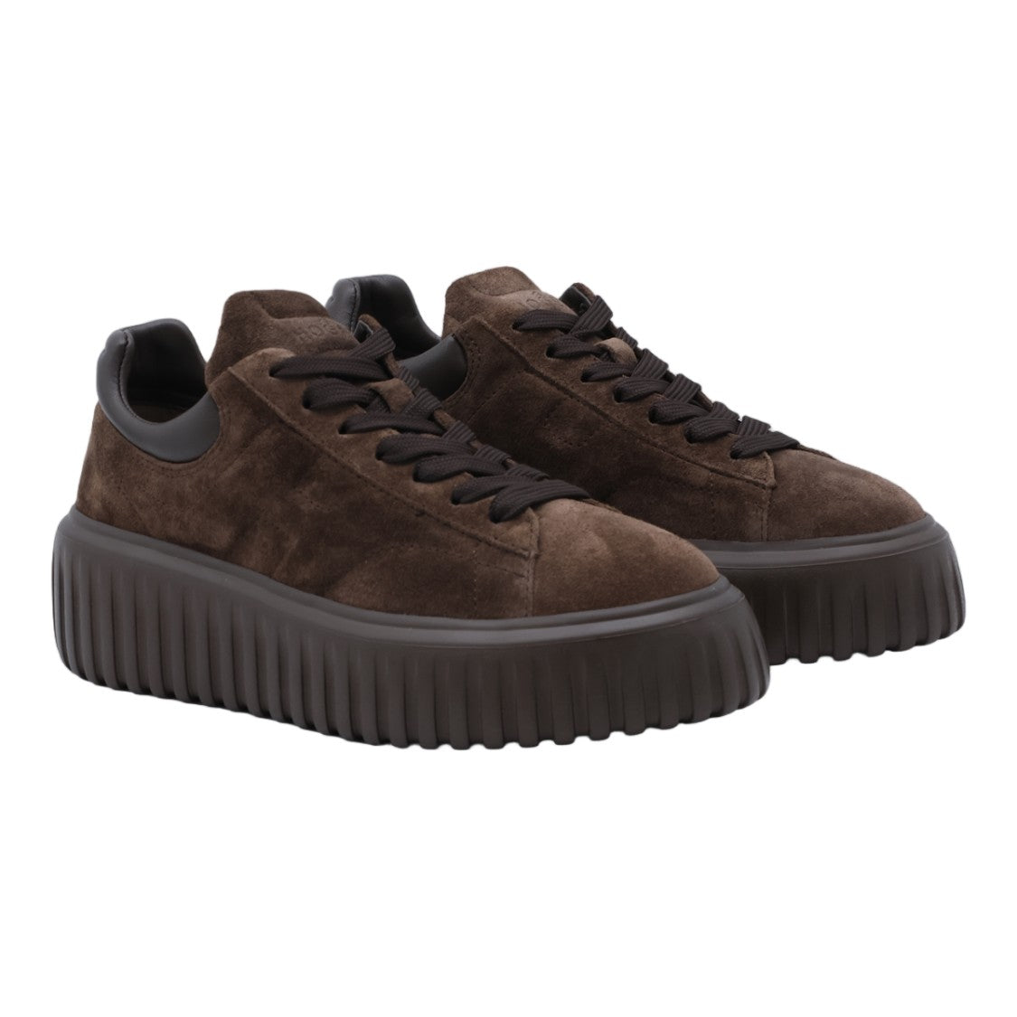Hogan Platform Sneakers With Suede Upper And Padded Collar