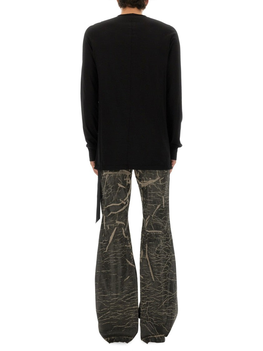 Drkshdw By Rick Owens Relaxed Fit Long-Sleeved T-Shirt With Elongated Back Hem