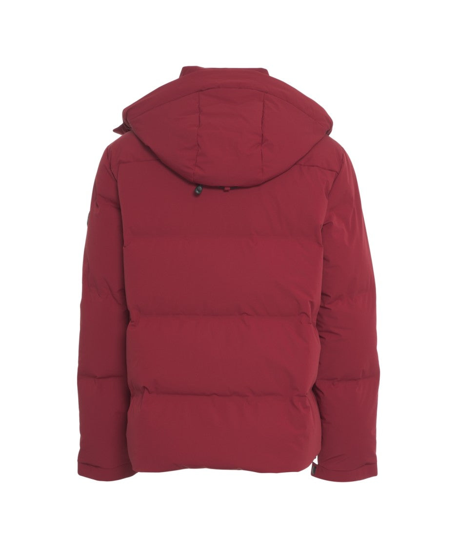 Alpha Tauri Quilted Down Jacket With Hood And Double Zipper