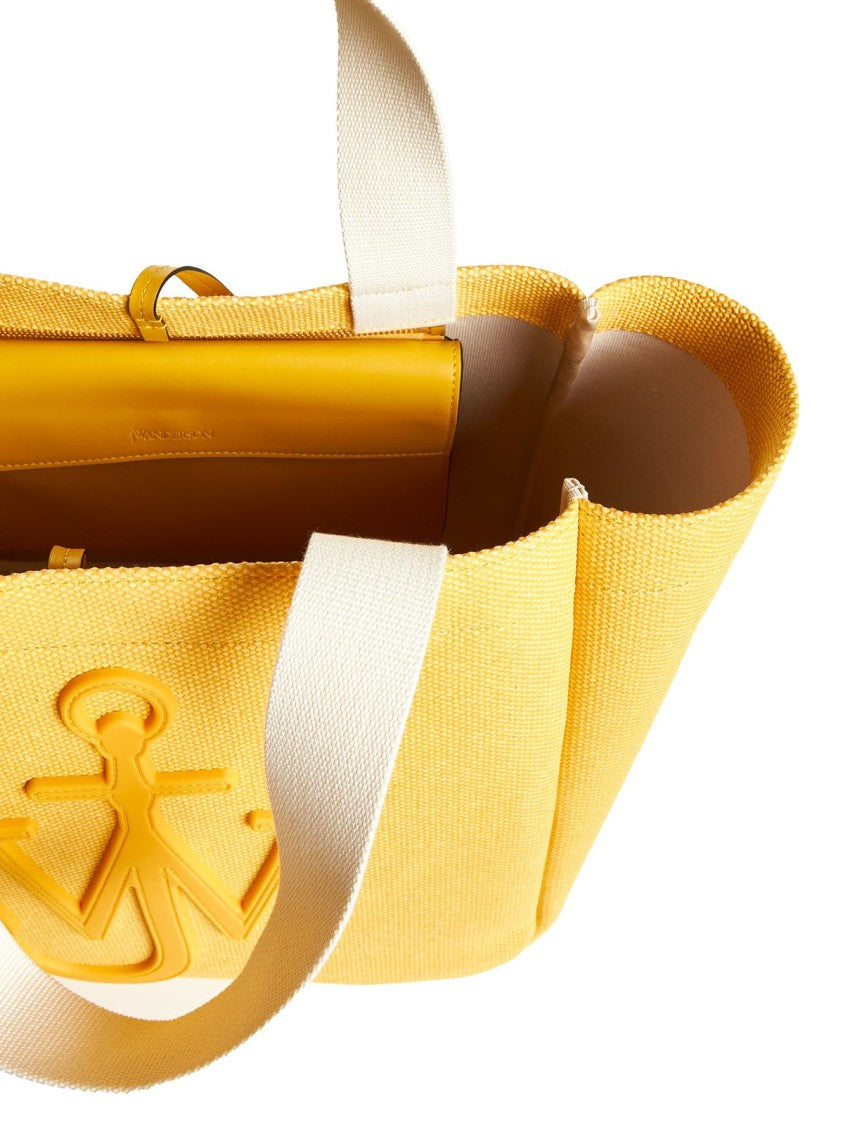 J. W. Anderson Structured Yellow Cotton Tote Bag With Embossed Logo