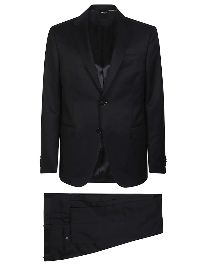 Zegna Tailored Two Piece Wool Blend Suit