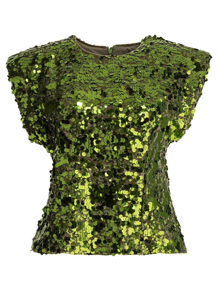 Ganni Velvet Sequins Blouse