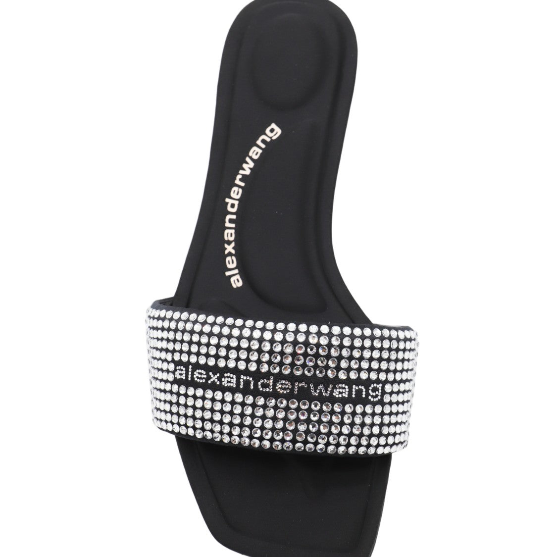 Alexander Wang Open Toe Sandals With Sparkling Rhinestone Straps