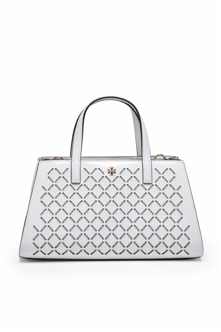 Tory Burch Emerson Perforated Mini Shoulder Bag - White
