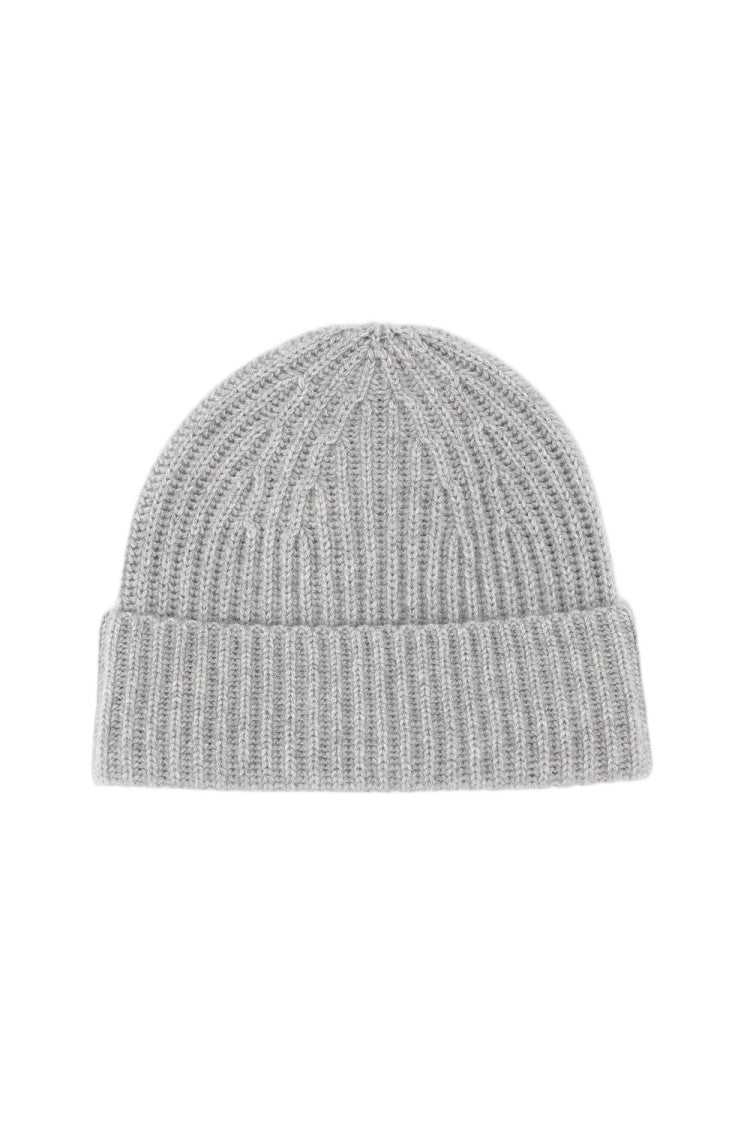 Lisa Yang Cashmere Beanie With Wide Ribbed Brim And Relaxed Fit
