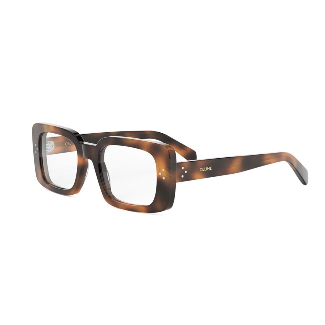 Celine Cl50163i Bold Tortoiseshell Rectangular Sunglasses