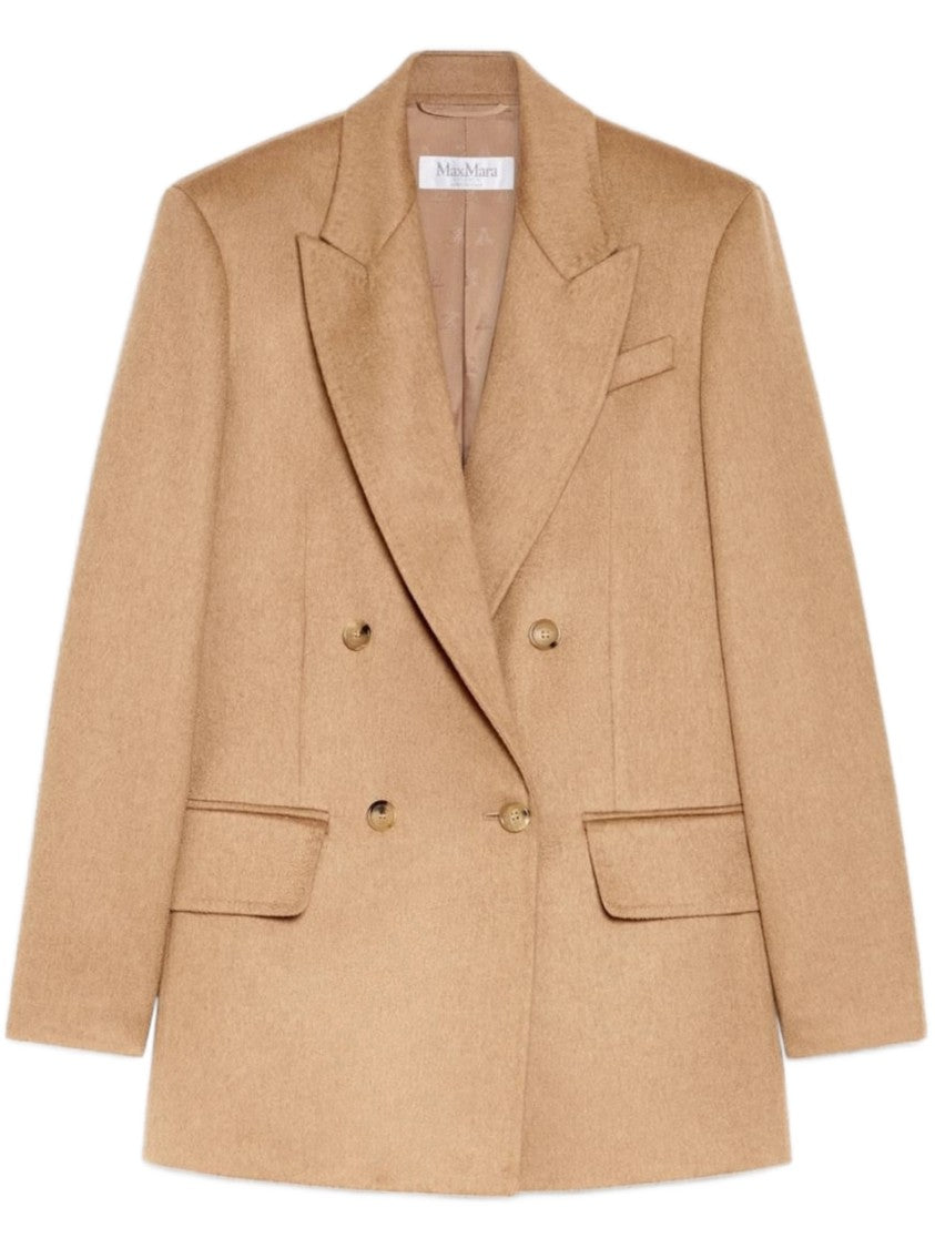 Max Mara Tailored Double-Breasted Blazer With Wide Lapels And Boxy Fit