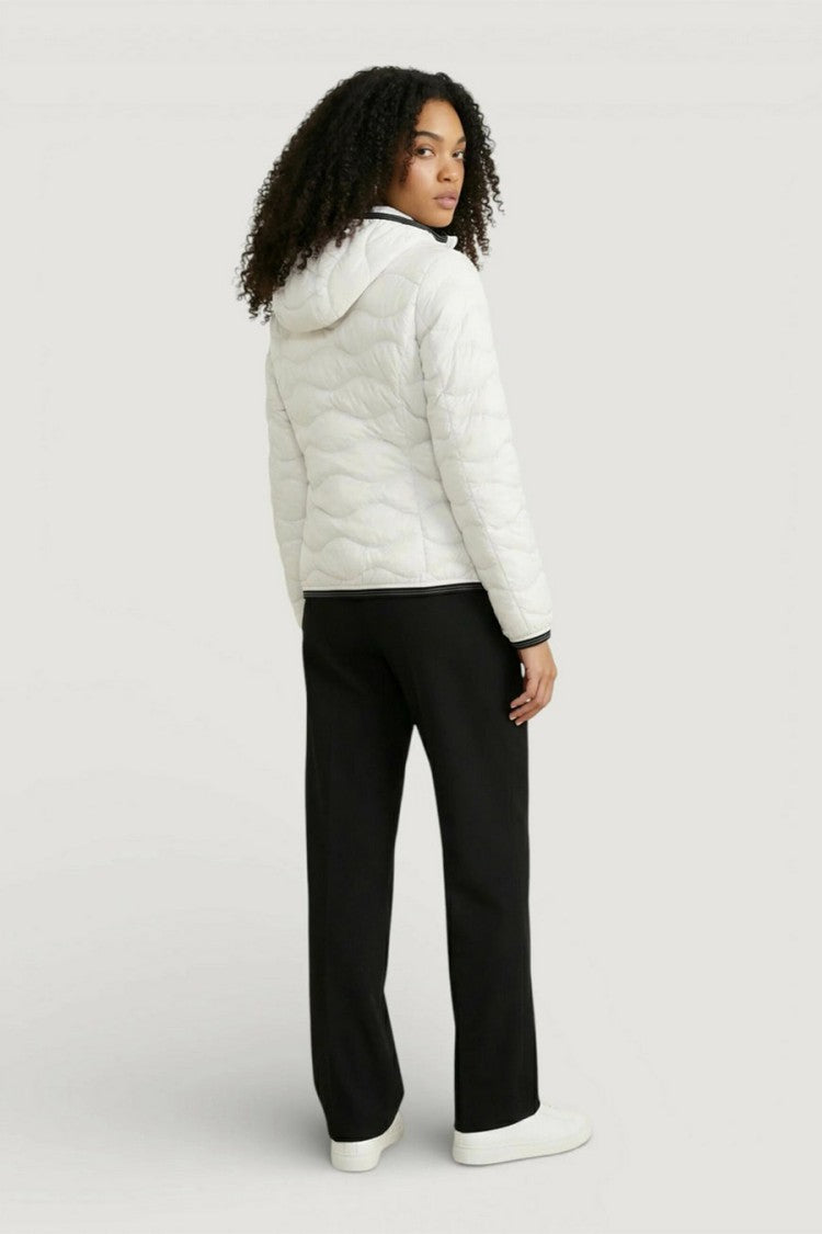Blauer White Wave-Quilted Hooded Polyamide Puffer Jacket