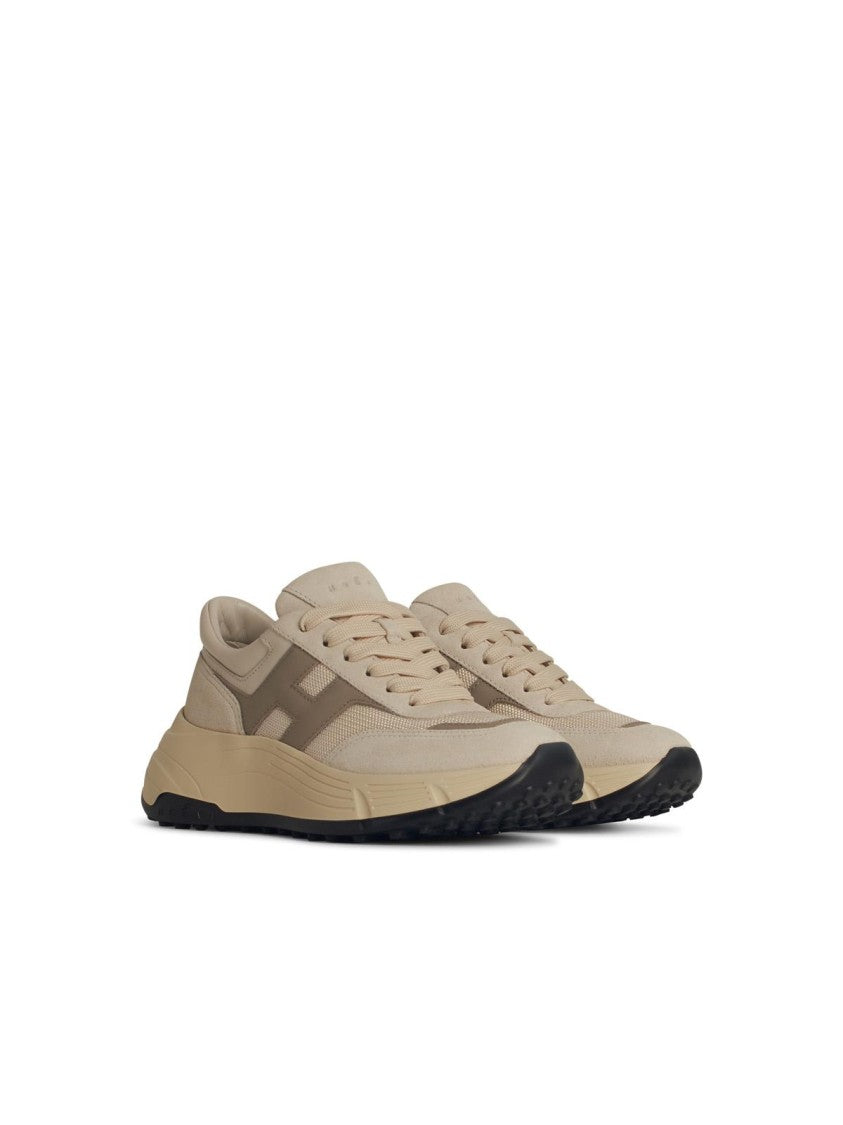 Hogan H669' Beige Leather Sneakers
