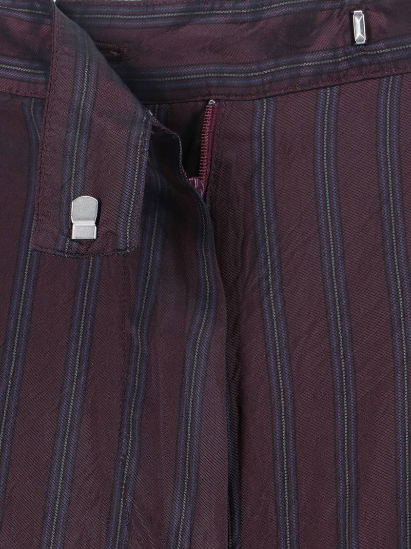 Dries Van Noten Wide-Leg Cupro Trousers With Striped Pattern