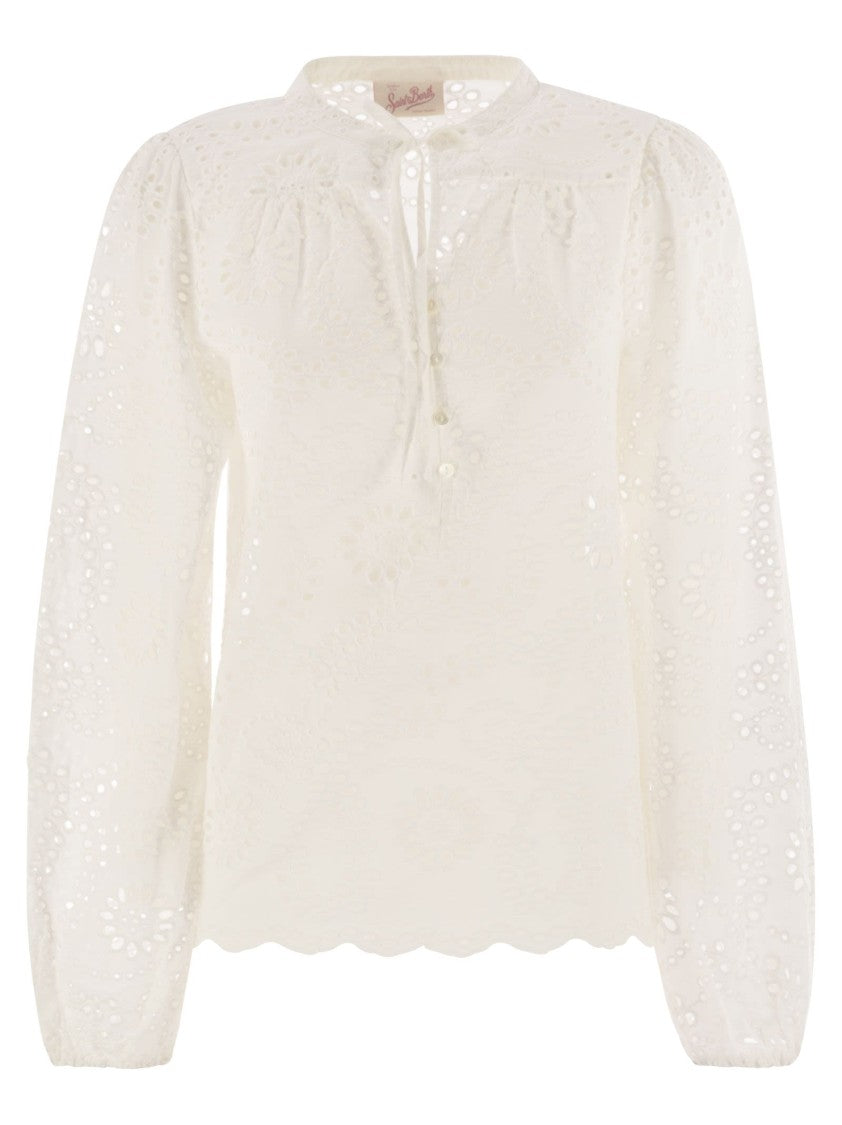 Mc2 Saint Barth Harper - Shirt With Mandarin Collar