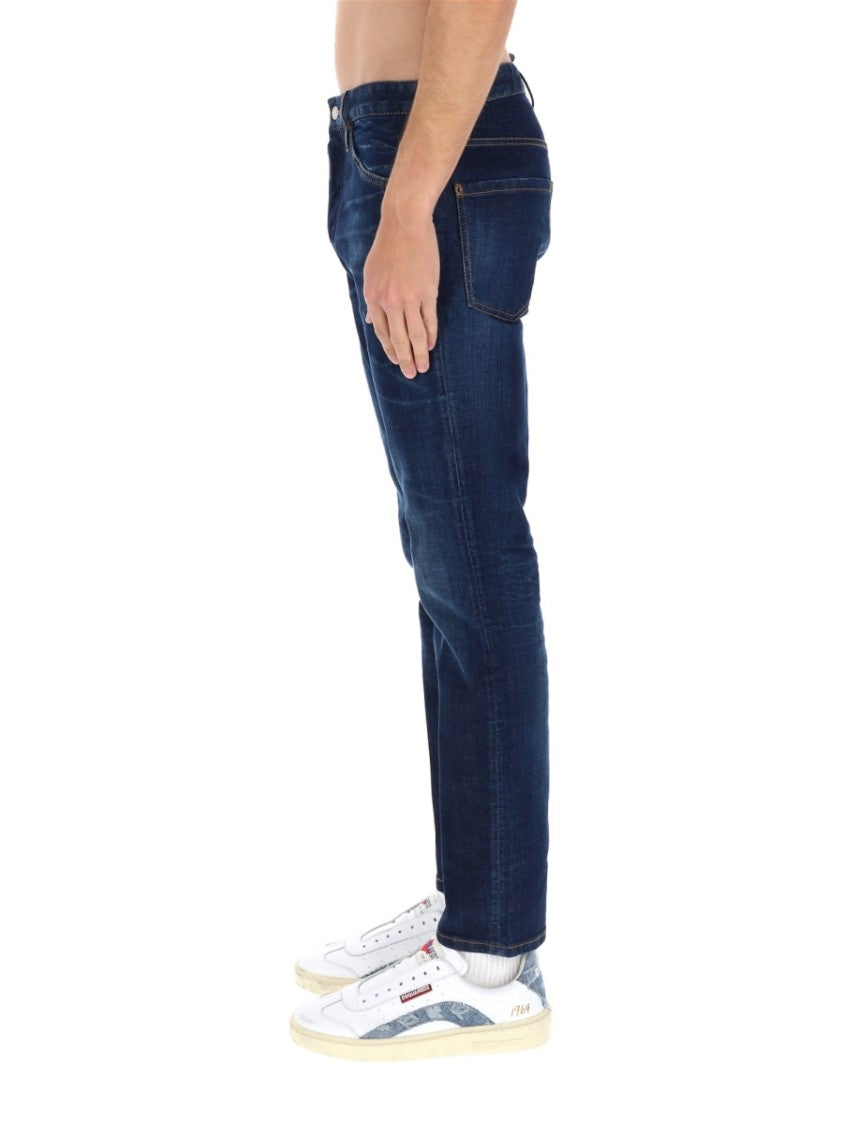 Dsquared2 Dark Indigo Slim Fit Faded Jeans