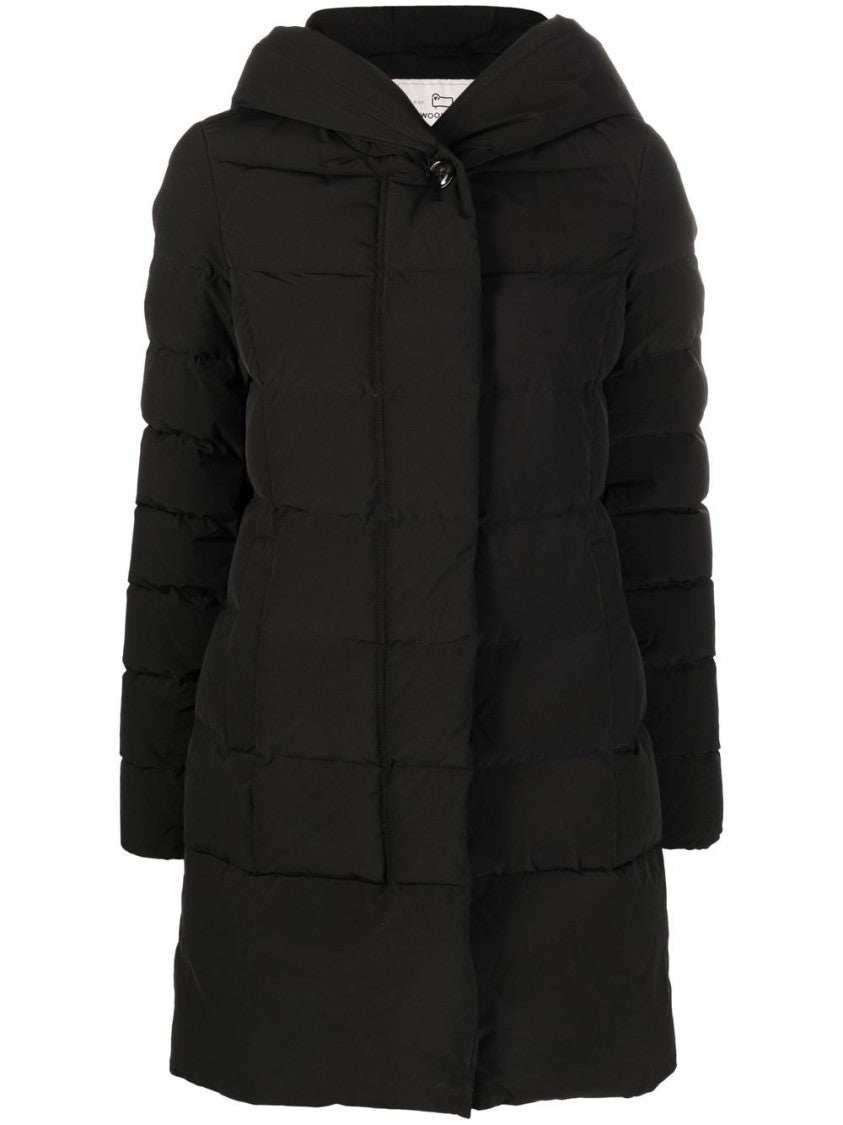 Woolrich Mid-Length Padded Coat With Classic Hood