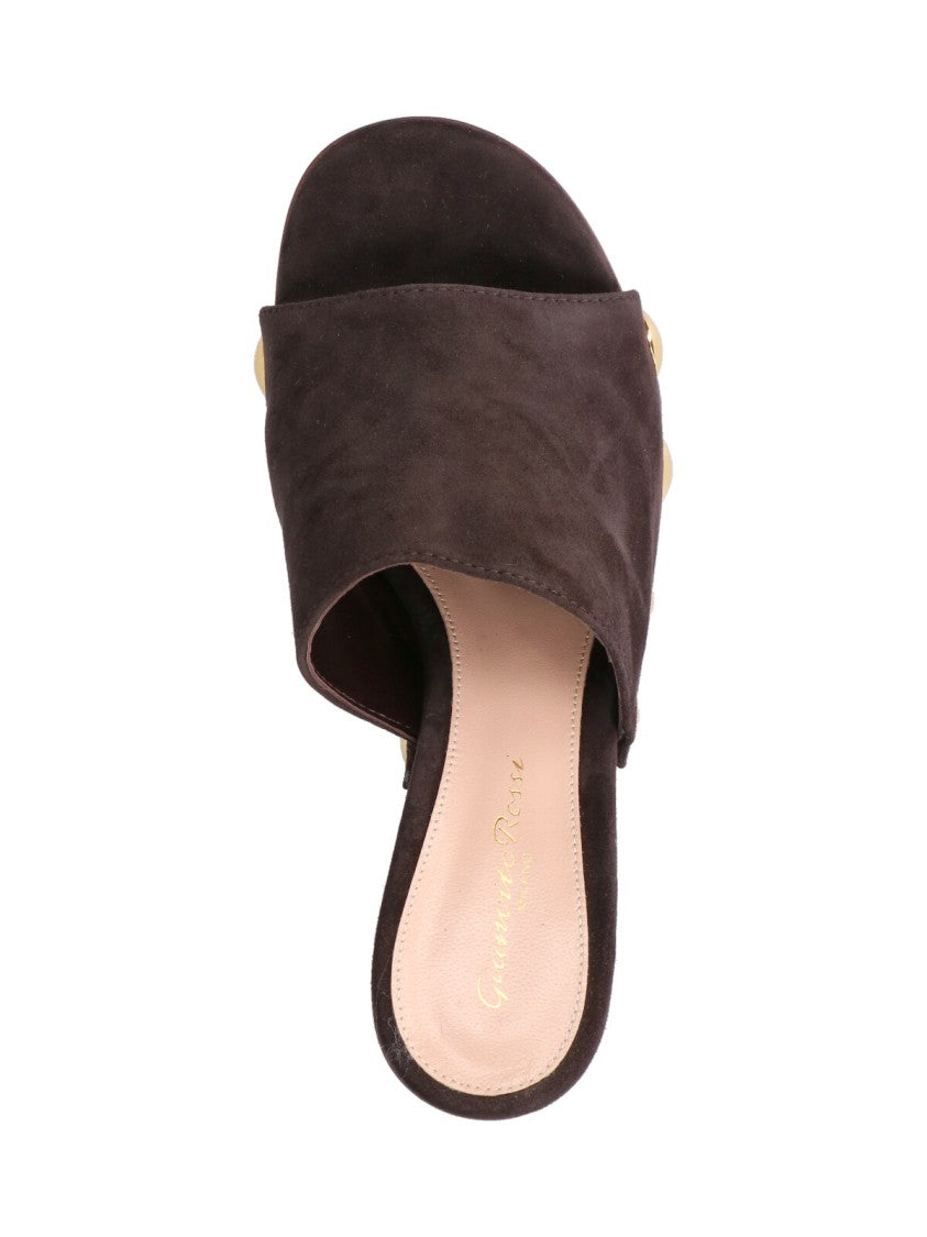 Gianvito Rossi Brown Ardèa Wedges