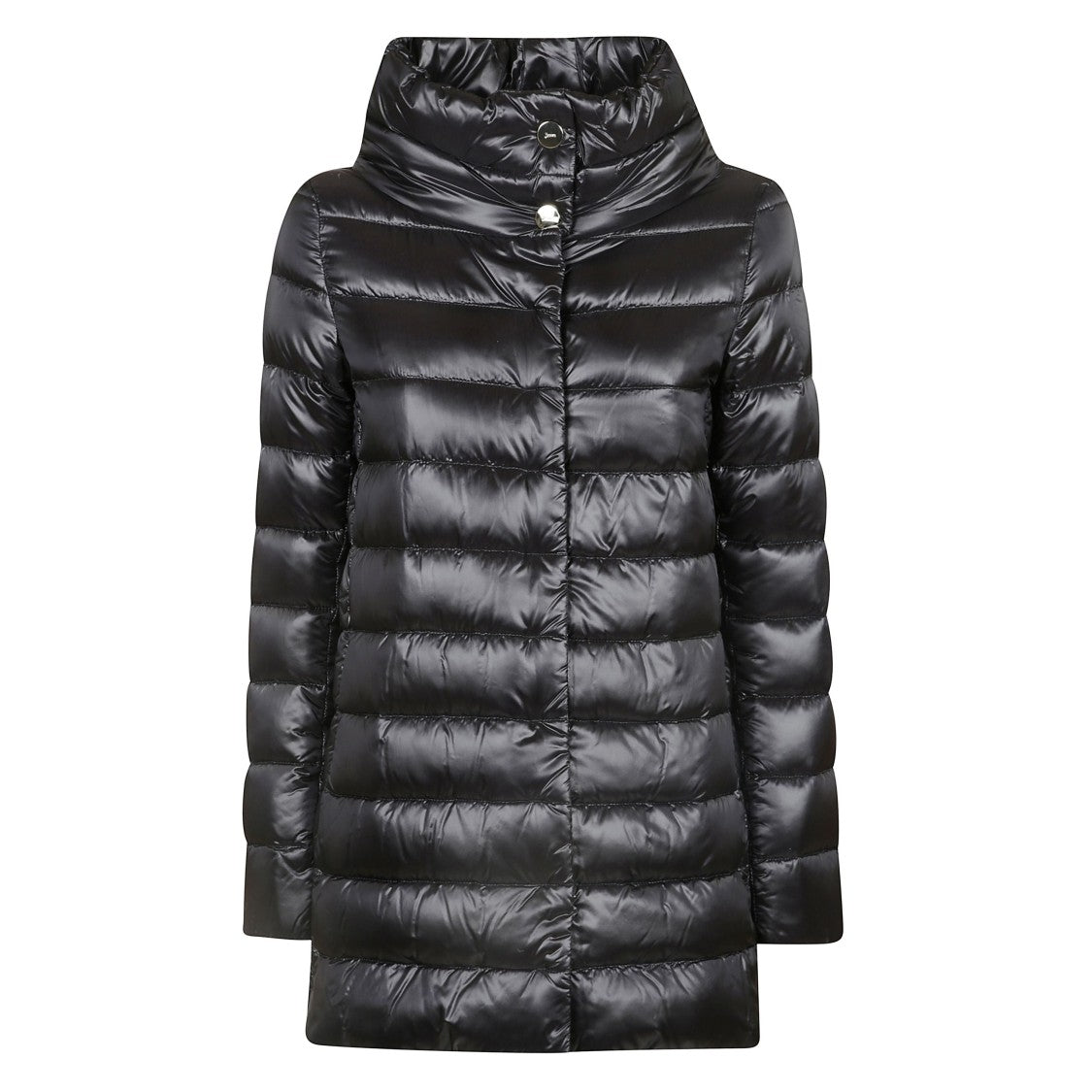 Herno Tailored Short Coat With Classic Collar And Button-Down Front