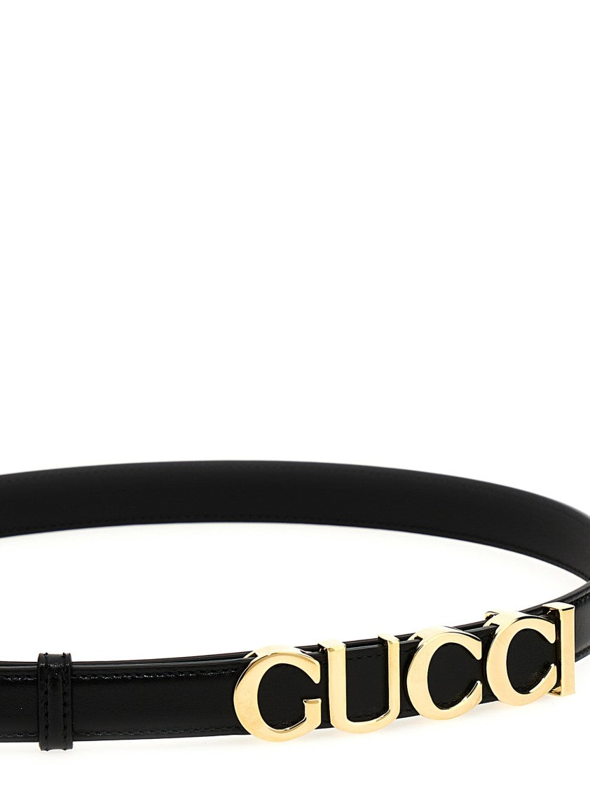 Gucci Black Calfskin Leather Belt
