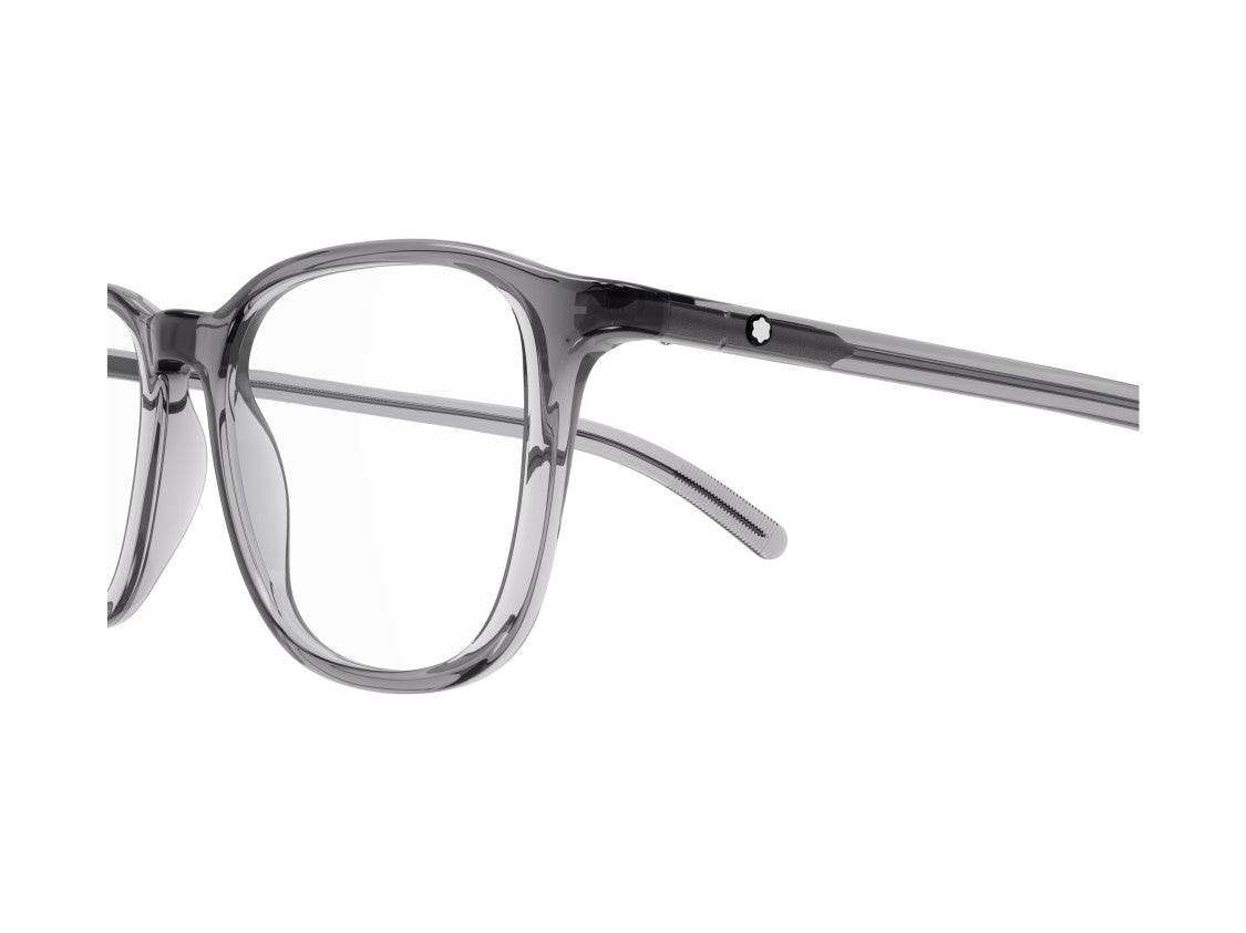 Montblanc Mb0386o Grey Translucent Acetate Square Eyeglasses