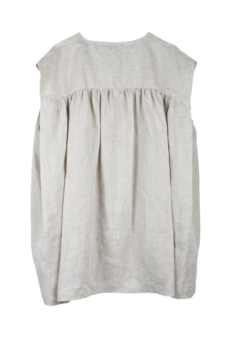 Fabiana Filippi Linen Top - Ecru