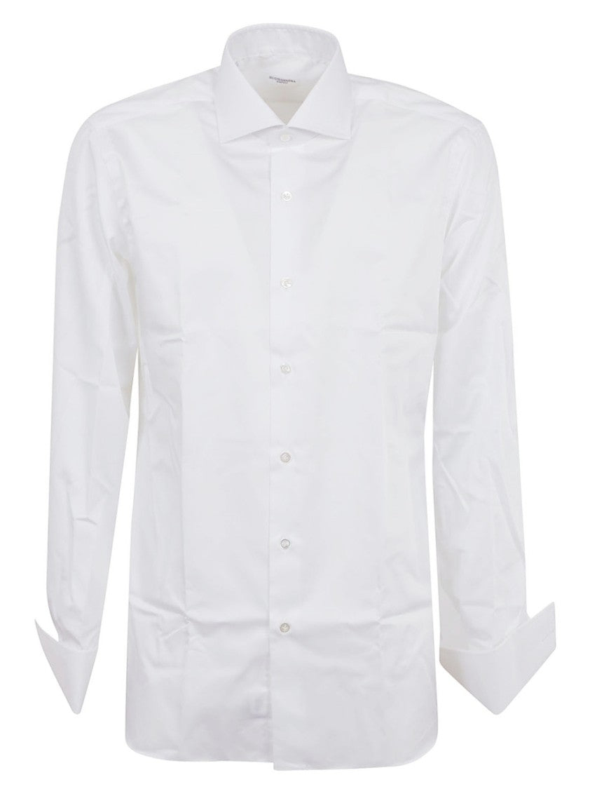Buonamassa Tailored White Long-Sleeve Shirt With Pointed Collar