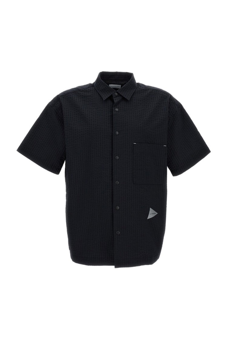 And Wander Blue Dry Soft Seersucker Shirt