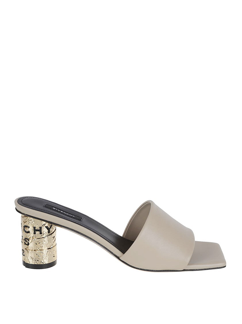 Givenchy Beige Leather Tape Mules