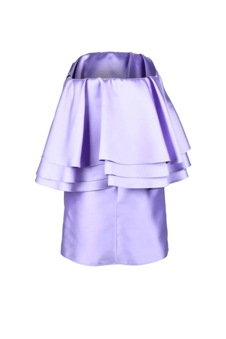 Simona Corsellini One-Shoulder Purple Dress