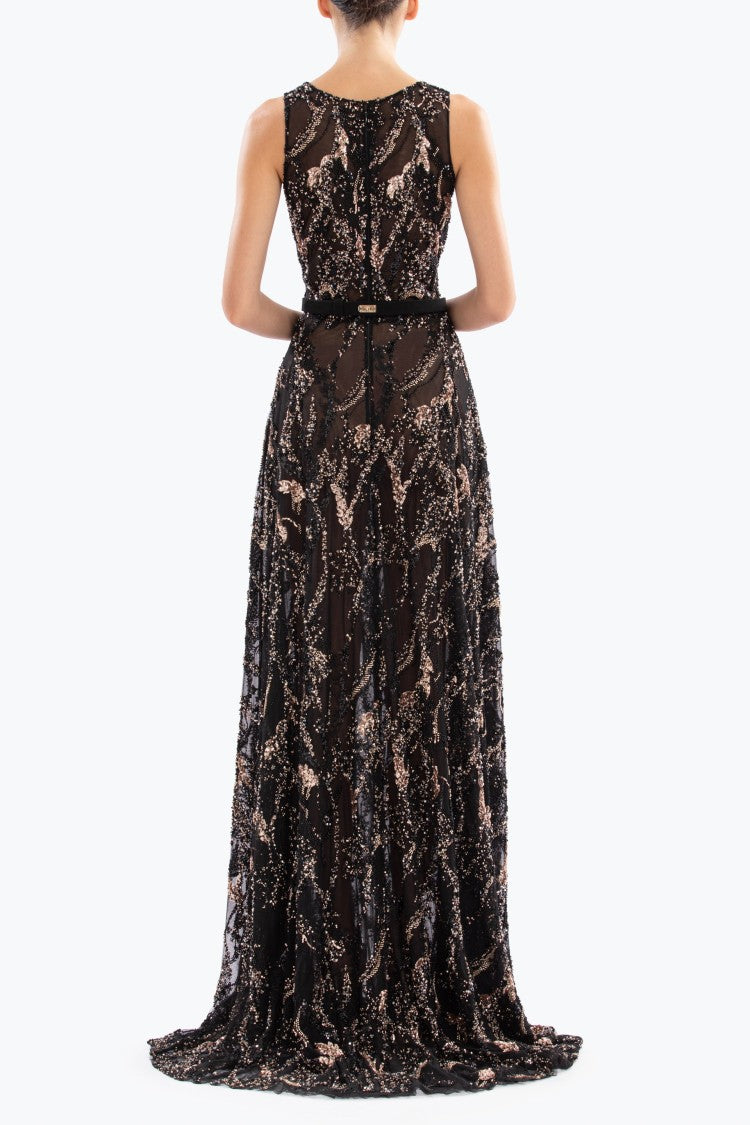 Saiid Kobeisy Embroidered Long Dress