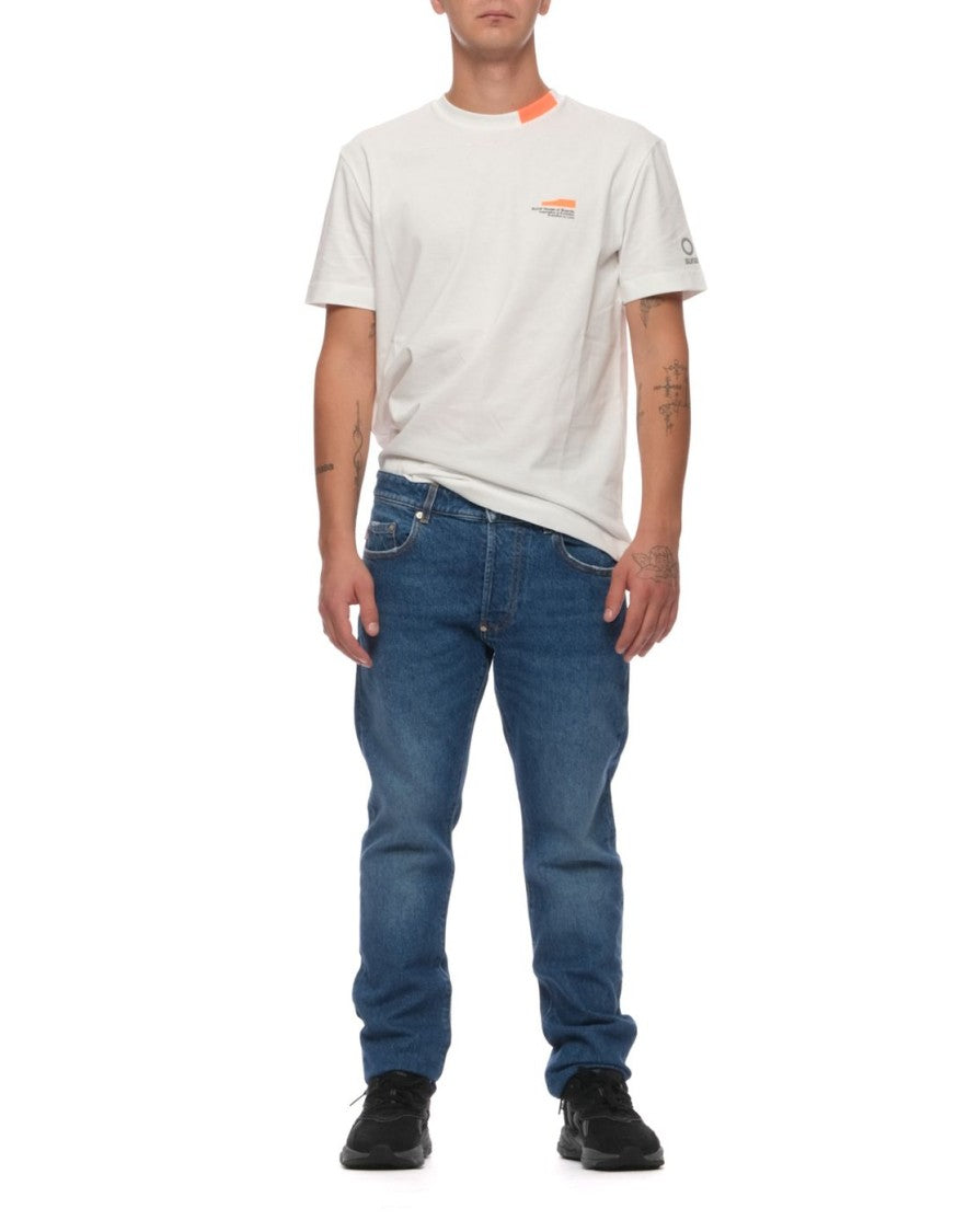 Blauer Garment-Dyed Cotton Denim Five-Pocket Jeans
