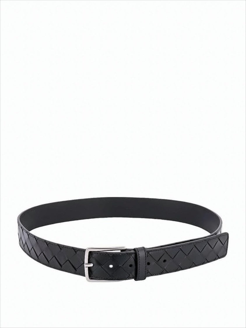 Bottega Veneta Woven Design Calf Leather Belt