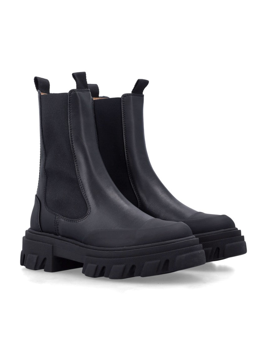 Ganni Cleated Mid Rubber Sole Boots