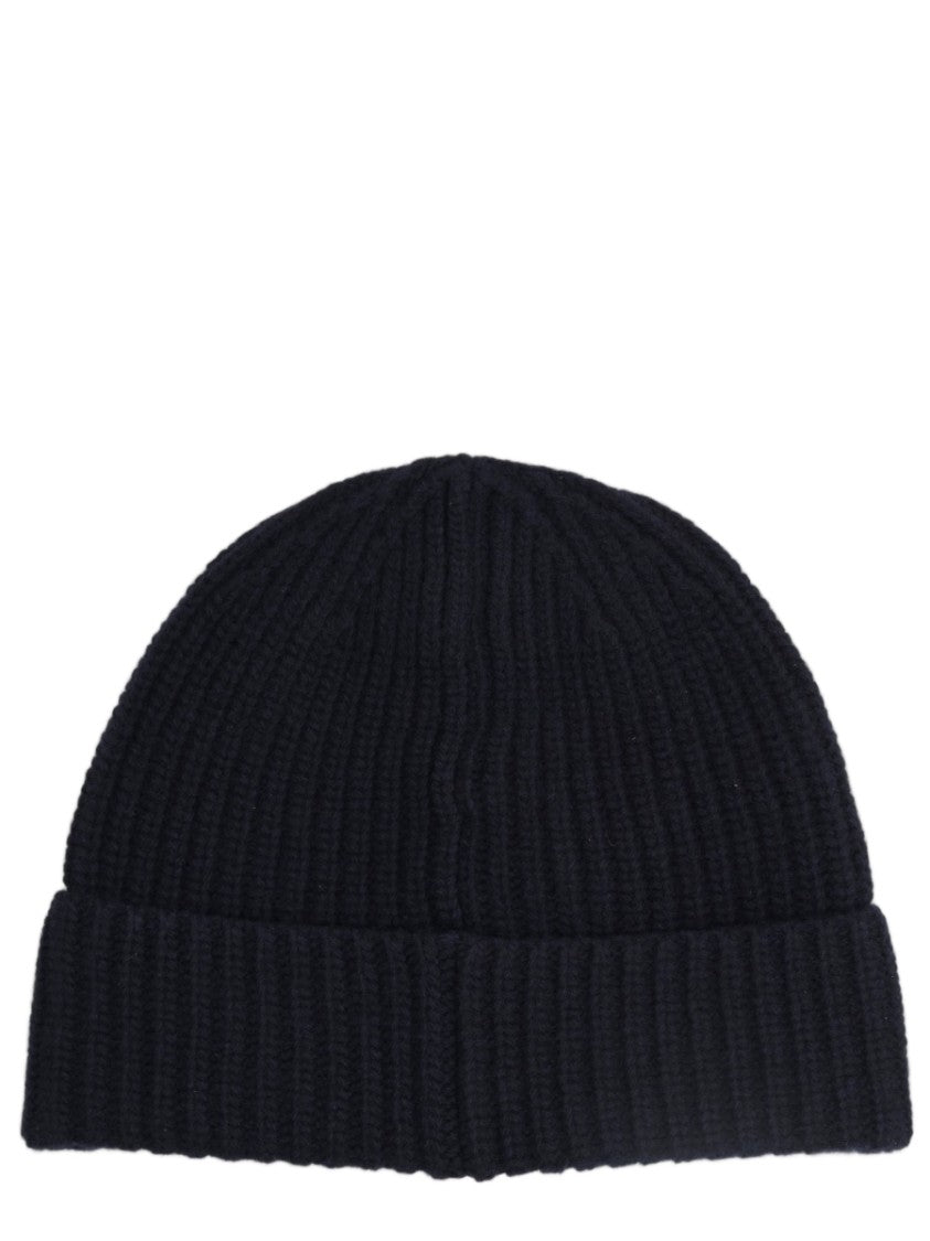 Stone Island Ribbed Knit Virgin Wool Beanie