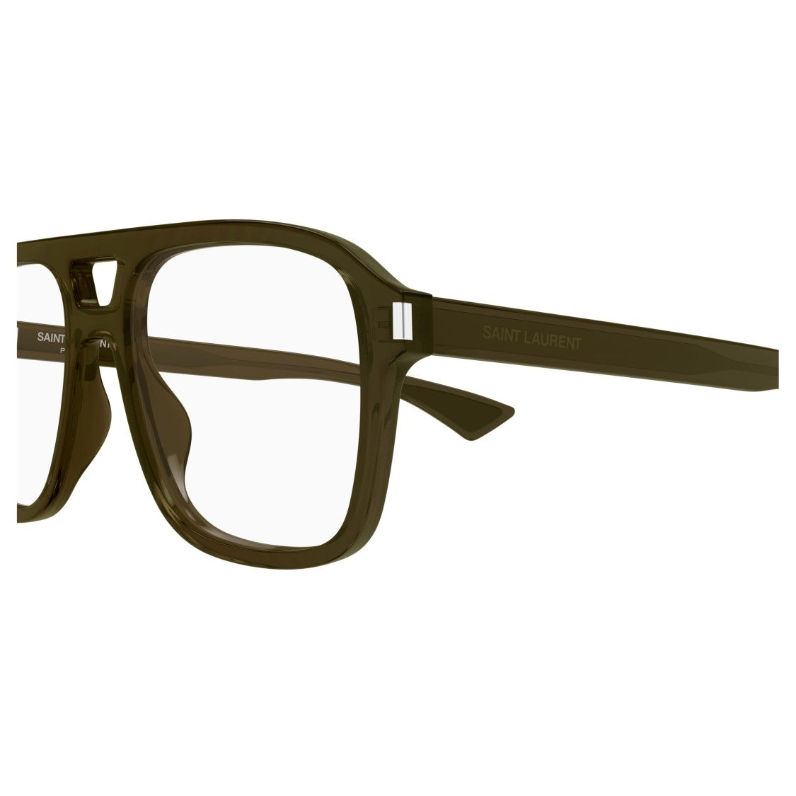 Saint Laurent Squared Frame Sunglasses With Double Bridge Design